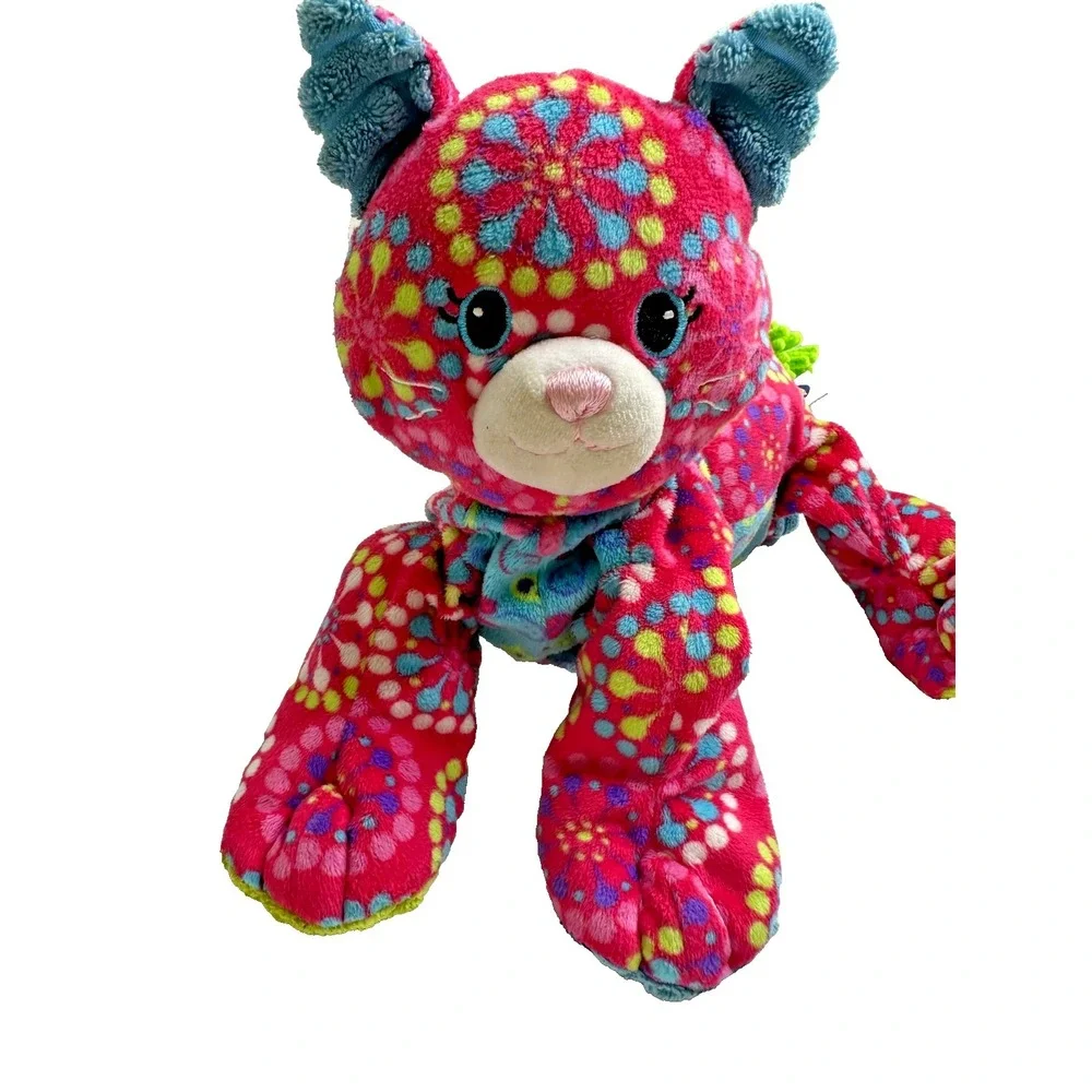 Mary Meyer Kitty Cat Print Pizzazz Raspberry Plush 10